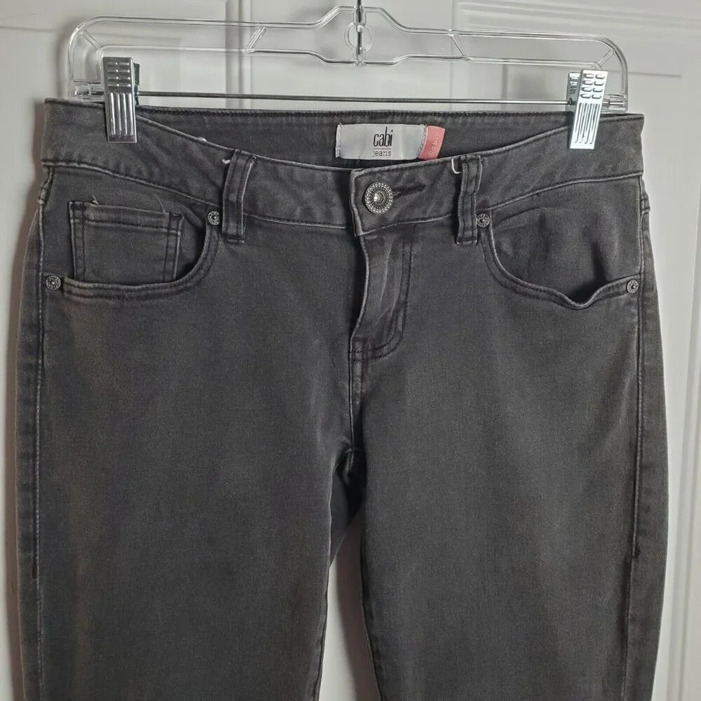 CAbi Slim Bootcut‎ Black Jeans size 2 Lowrise Stretch Classic Y2K 90s Neutral